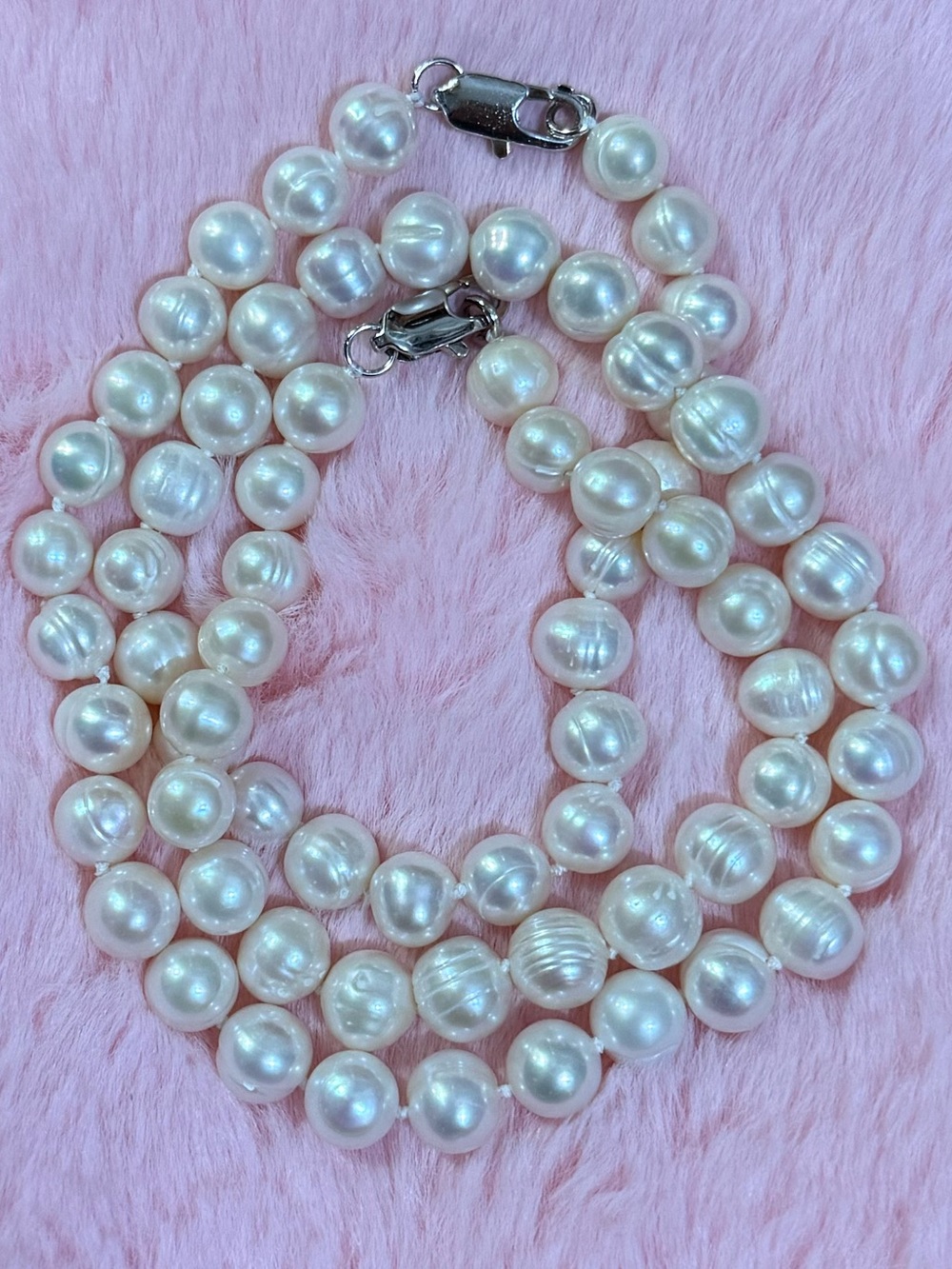 7-8 mm Gorgeous Baroque White South Sea Pearl Necklace 16” & Bracelet 6” Set